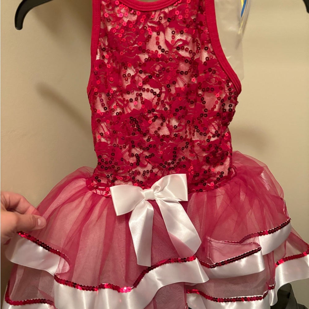 Weissman Red and White Girl's Dance Costume